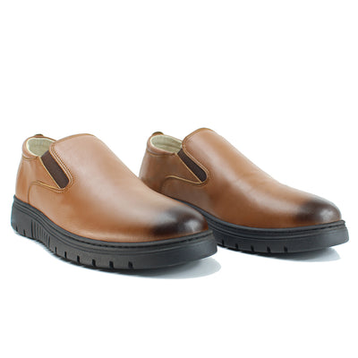 Ballerine Confort en Cuir Caramel