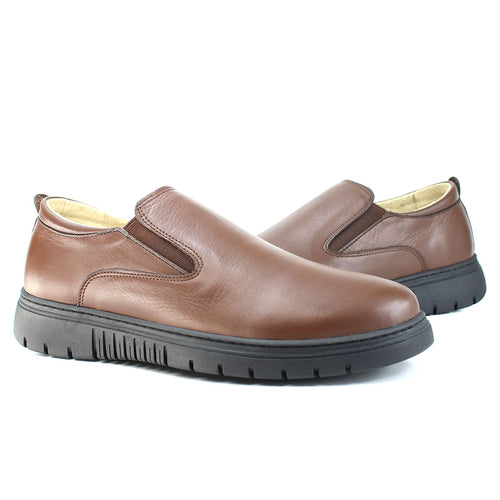 Ballerine Confort en Cuir Marron