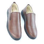 Ballerine Médicale en Cuir Marron