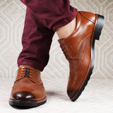 Chaussure en Cuir Marron Clair