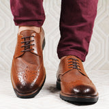 Chaussure en Cuir Marron Clair