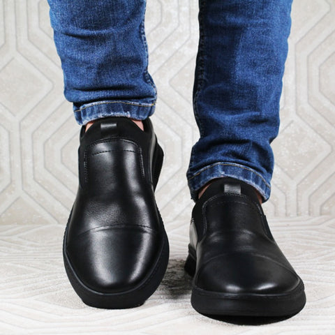 Chaussures confortable en Cuir Noir |