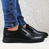Chaussures confortable en Cuir Noir |