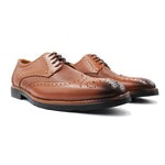 Derby brogue en Cuir Marron Clair