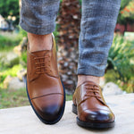 Chaussure oxford en cuir