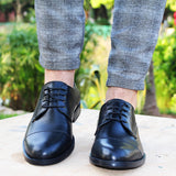 Chaussure oxford en cuir noir