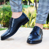 Chaussure oxford en cuir noir