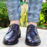 CHAUSSURE OXFORD EN CUIR MARRON