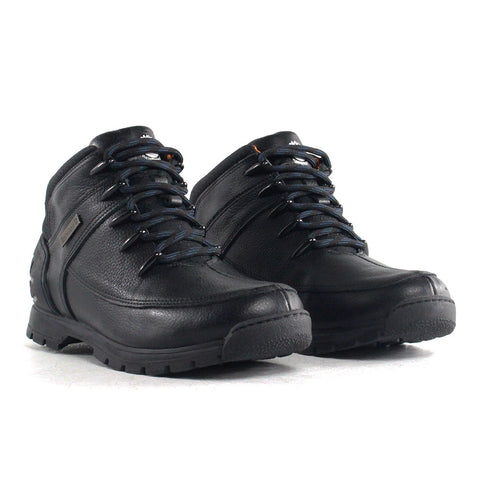 Lace Up Boots Black Cuir